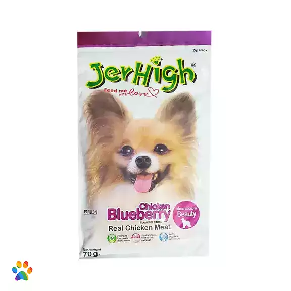 تشویقی سگ جرهای (JerHigh) مدل Blueberry وزن 70 گرم