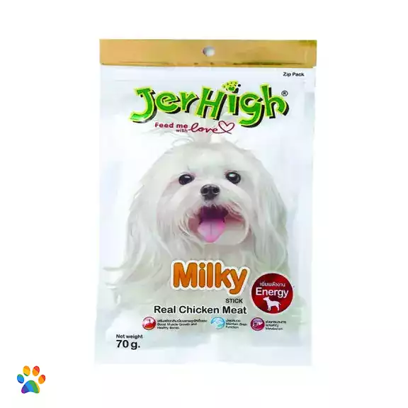 تشویقی سگ جرهای (JerHigh) مدل Chicken Milky وزن 70 گرم