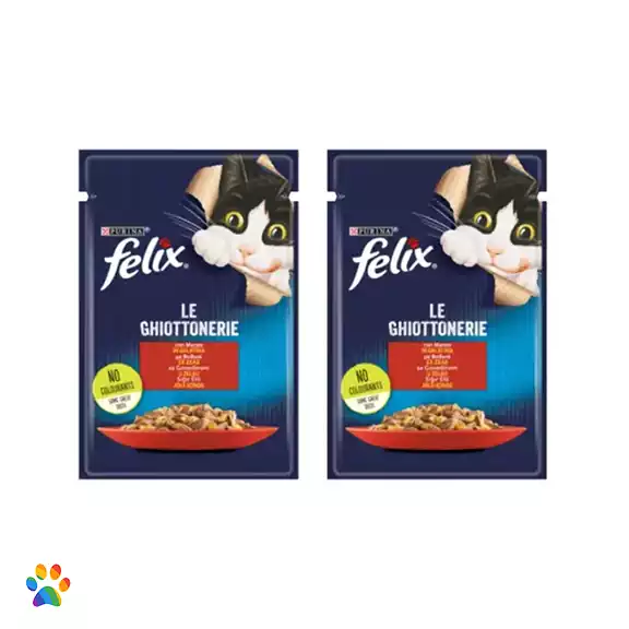 پوچ گربه فلیکس (Felix) مدل Beef وزن 85 گرم بسته 2 عددی